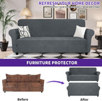 ZNSAYOTX Super Stretch Couch Cover, New Striped Sofa Covers Fitted Slipcovers - Image 2