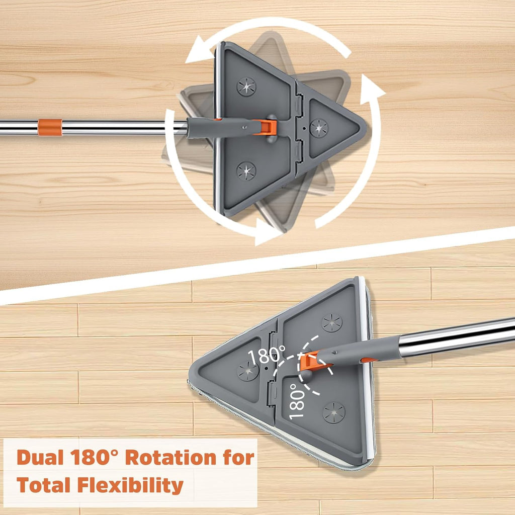 UIMO Wall Cleaner Mop with 94" Long Handle, Triangle Head Scrubber