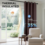 Joydeco Blackout Curtains 95 Inch Length 2 Panels Set, Thermal Insulated Long - Image 4