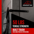7.5 Inch Black Zip Ties, 50 lb Tensile Strength, 1000-Pack