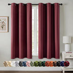 MIULEE Burgundy Red Blackout Curtains by MIULEE