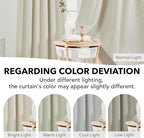 Deconovo Blackout Curtains, Thermal Insulated, W42 x L63 2 Panels, Back Tab - Image 4