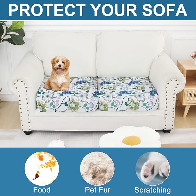 Smiry Printed Couch Cushion Covers, Stretch Soft Couch Covers - Image 7