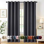 MIULEE Dark Grey Blackout Curtains by MIULEE