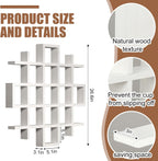 Suzile Mug Display Shelf Wall Mounted,Grid Size 5.1x5.1x3in,White