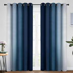 Yakamok Blue Ombre Curtains Room Darkening Grommet Curtains - Image 2