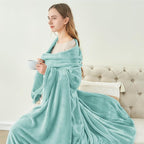 BEDELITE Fleece Blanket Twin Size Haze Blue Throw Blankets - Image 4