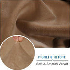 H.VERSAILTEX Velvet Stretch Sectional Couch Covers 3 Pieces Sofa Seat Cushion - Image 5