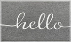 EARTHALL Door Mat Outside Inside Hello Doormat, Durable Floor Mat Non Slip Mat - Image 8