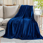 JIAHANNHA Classic Blue Throw Blanket Fleece Blanket Throw Size, Super Soft Cozy by JIAHANNHA