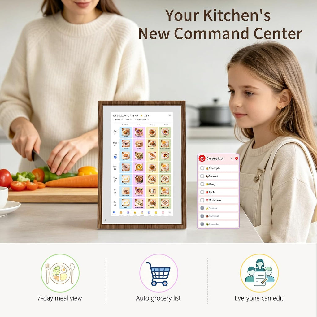 10.1" Digital Calendar, Full HD Smart Display for Family Organizer