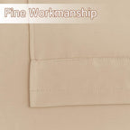 NICETOWN Farmhouse Valances for Kitchen/Bathroom/Living Room/Bedroom Blackout Privacy Adjustblae Rod Pocket Short Winow Curtains for Cafe/Loft/Office, 1 Pair, 42" x 18" + 1.6" Header, Biscotti Beige