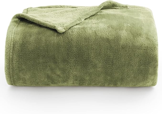 BEDELITE Fleece Blanket Sage Green Throw Blanket - Image 8