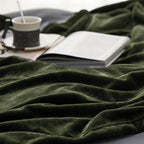 Bedsure Fleece Blanket Queen Blanket Olive Green - Image 5
