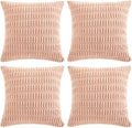 Fancy Homi 4 Packs Boho Pink Decorative Throw Pillow Covers 16x16 Inch by Fancy+Homi