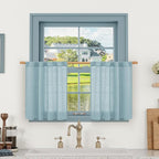 LAMIT Short Linen Curtains 30 Inch Length by LAMIT
