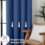 Simplebrand Ava Royal Blue Blackout Curtains - Image 7