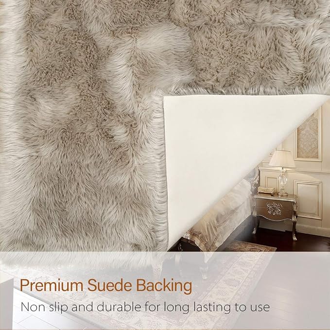 LOCHAS Soft Fluffy Faux Fur Rugs - Image 3