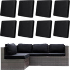 8Pcs Outdoor Cushion Covers, Patio Cushion Covers, Stretch Elastic Slipcovers by dreahoteztil