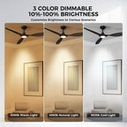 Roomratv 52'' Smart Ceiling Fan with Light, Wide Blade Design, Remote