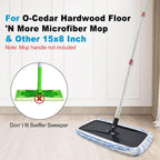 4 Pack Mop Heads Replacements for Ocedar Hardwood Floor 'N More Microfiber Mops,Terry Cloth Mops Refills 15 x 8 Flat Dust Mop Pads for O Cedar mop,Washable&Reusable Mopping Pads (Handle Not Included)
