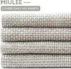 MIULEE Pack of 4 Couch Throw Pillow Covers 18x18 Inch Light Gray Soft - Image 6