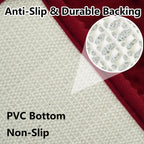 BOANKODU Bathroom Rugs 36x24, Extra Soft Absorbent Chenille Bath Rugs, PVC Backing Quick Dry, Machine Washable Bath Mats for Bathroom Floor, Tub and Shower, Home Decor Accessories,Burgundy