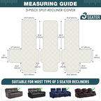 TAOCOCO 100% Waterproof Recliner Sofa Cover, Non Slip Split Couch Covers - Image 2