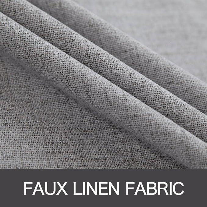MIULEE Linen Textured 90 Inches Curtains - Image 5