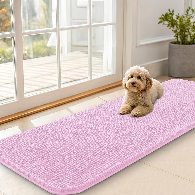 OLANLY Dog Door Mat for Muddy Paws 59x20, Absorbs Moisture and Dirt, Absorbent by OLANLY