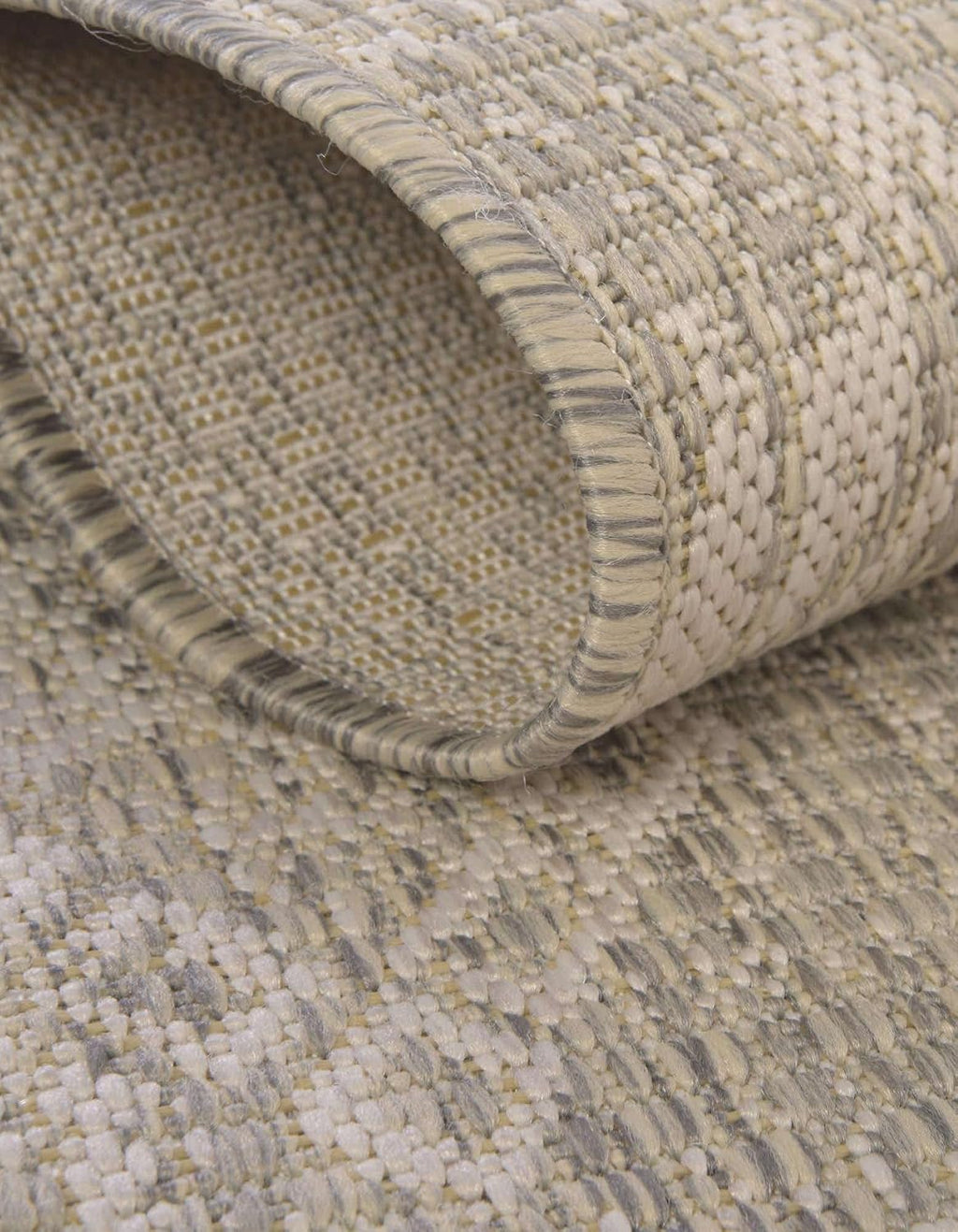 Unique Loom Outdoor Bohemian Collection Area Rug - Anthro (2' x 5' 1" Runner, Gray/ Ivory)