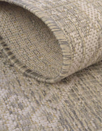 Unique Loom Outdoor Bohemian Collection Area Rug - Anthro (2' x 5' 1" Runner, Gray/ Ivory)