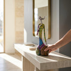 suruim Colorful Abstract Women Figurines Sculptures Home Decor for Shelves Yoga Pose Art Statue Modern Home Decoration Living Room Zen Decor Tables Ornaments (Elegance)