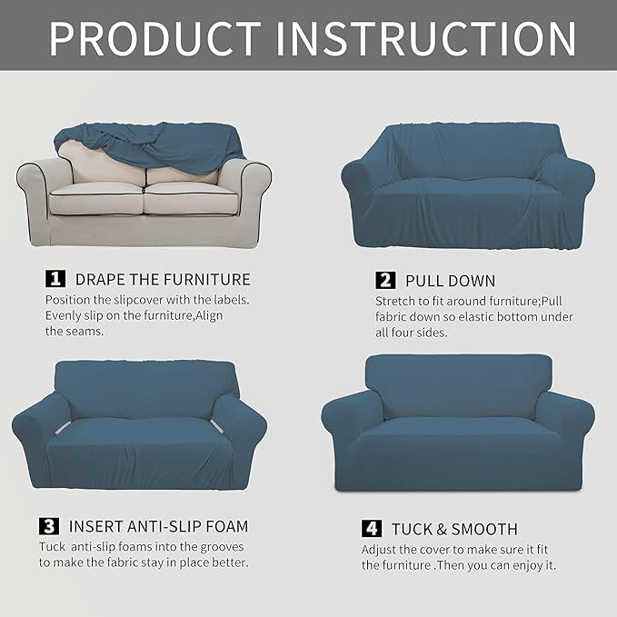 Easy-Going Stretch Sofa Slipcover 1-Piece Sofa Cover Furniture Protector Couch - Image 6
