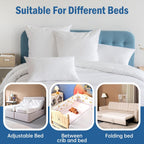 Vekkia 75” Split King Gap Filler for Adjustable Bed, Close Mattress Gap
