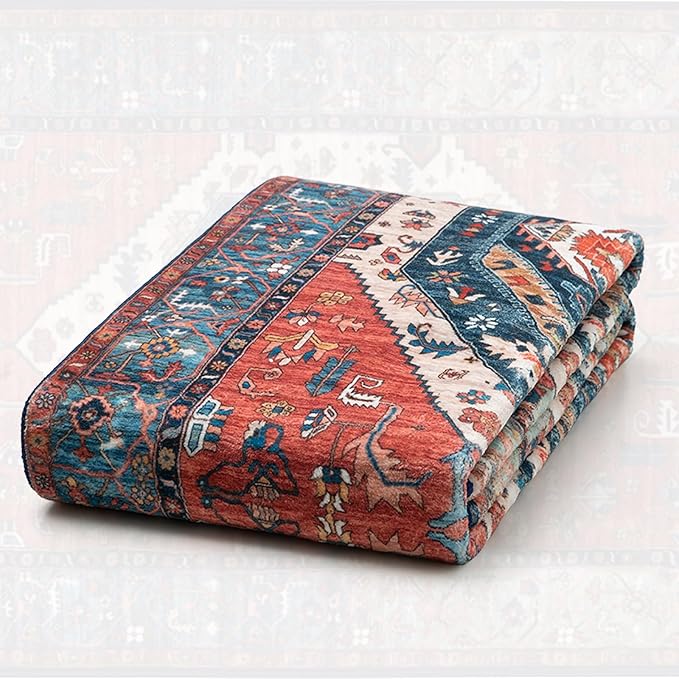 SERISSA Boho Washable Runner Rug, 2x5 Non-Slip Vintage Rust Hallway Kitchen - Image 7