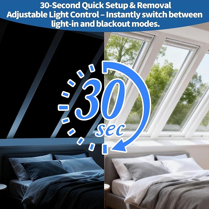 BKSAI 100% Blackout Window Cover, Portable Magnetic Black Out Curtains - Image 4