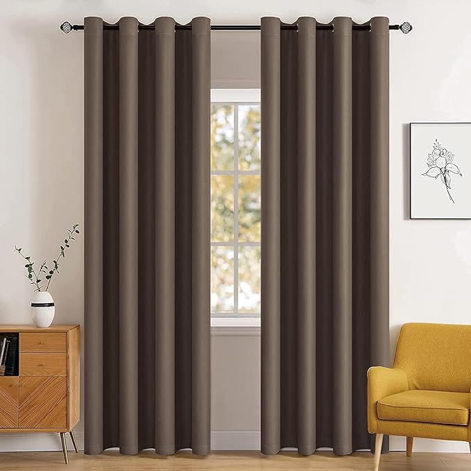 MIULEE Blackout Room Darkening Curtains Thermal Insulated Drapes Solid Window by MIULEE