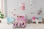 Franco Barbie Barbiecore Bedding Super Soft Comforter and Sheet Set with Sham, 5 Piece Twin Size, College Dorm Essentials (Official Licensed Product)
