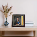 GraduationMall Graduation Photo Shadow Box Frame with Tassel Holder for 8x10 Pictures,Real Glass,Black Over Gold Double Mat,Wall & Tabletop Design