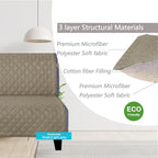 U-NICE HOME Reversible Futon Cover Sofa Slipcover Armless Furniture Protector - Image 3