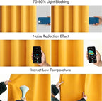 MIULEE Yellow Back Tab Blackout Curtains 72 Inches Long 2 Panels Set - Image 5