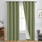 Yakamok 100% Blackout Curtain Panels 96 inches Cold and Light Blocking Drapes by Yakamok