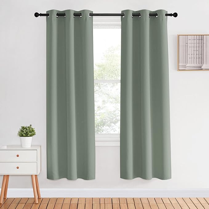 NICETOWN Bedroom Curtain Panels Blackout Draperies, 1 Pair, 34 by 70-inch by NICETOWN