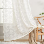 YJ YANJUN Vintage Lace Curtains 90 Inches Long by YJYANJUN