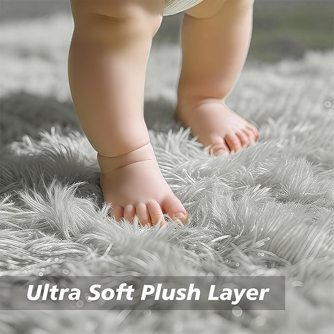 yulidayang Soft Round Area Rug for Kids Bedroom, Fluffy Fuzzy Shaggy Rug - Image 2