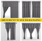 NICETOWN Short Curtains with Attached Valance - Image 2