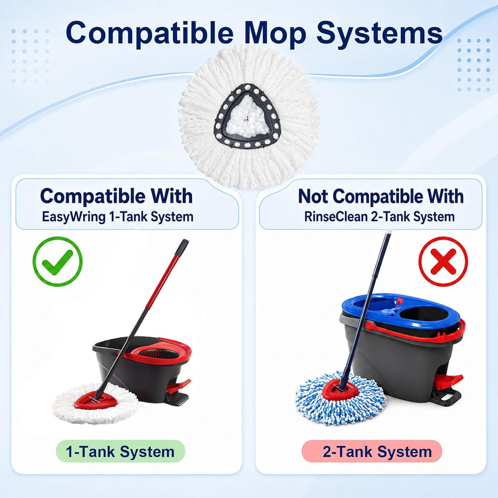 10Pack Spin Mop Replacement Heads,100% Microfiber,Household Floor Cleaning