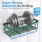 EUDELE Shower Caddy 2 Pack, Adhesive Shower Organizer for Home Decor & Kitchen Storage, No Drilling, Rustproof Stainless Steel Bathroom Shelf Organizer