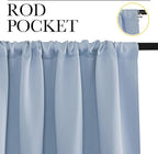 NICETOWN Window Curtains Blackout Drapes, Vintage Blue, 1 Pair, 52 by 84-Inch - Image 2